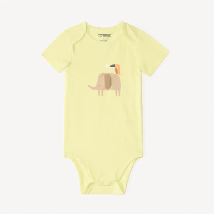 Lot de 5 bodies motifs safari fantaisie pour bébé garçon (ouvertures différentes selon l'âge)