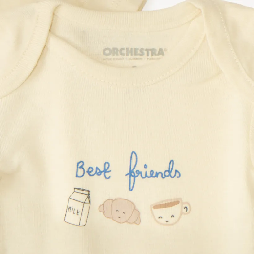 Lot de 7 bodies uni imprimé fantaisie pour bébé
