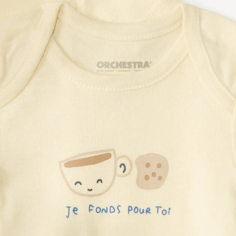 Lot de 7 bodies uni imprimé fantaisie pour bébé