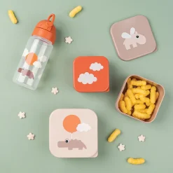 Lot de 3 boîtes à goûter Happy Clouds rose