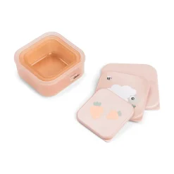 Lot de 3 boîtes à goûter Tiny Farm rose