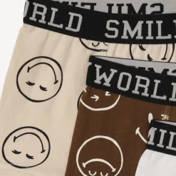 Lot de 3 boxers fantaisies Smiley pour garçon