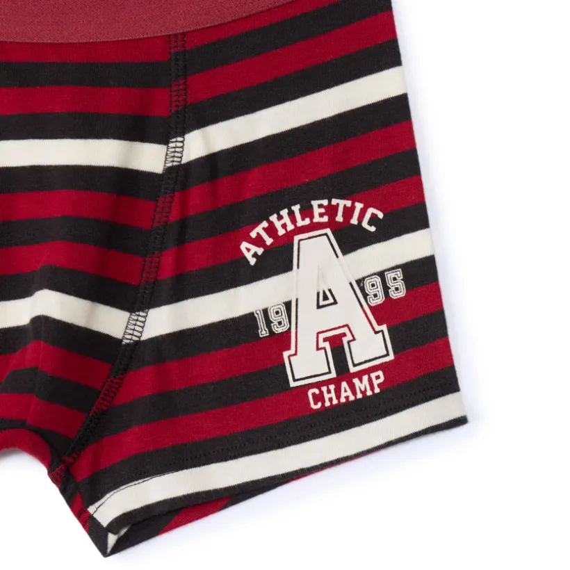 Lot de 5 boxers rayés et unis pour garçon