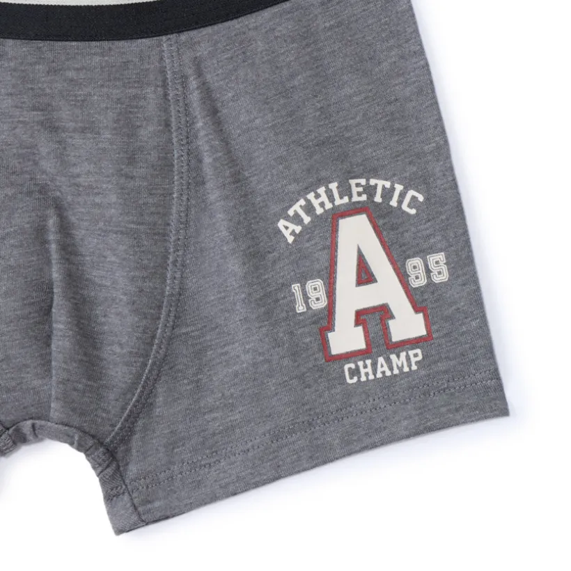Lot de 5 boxers rayés et unis pour garçon
