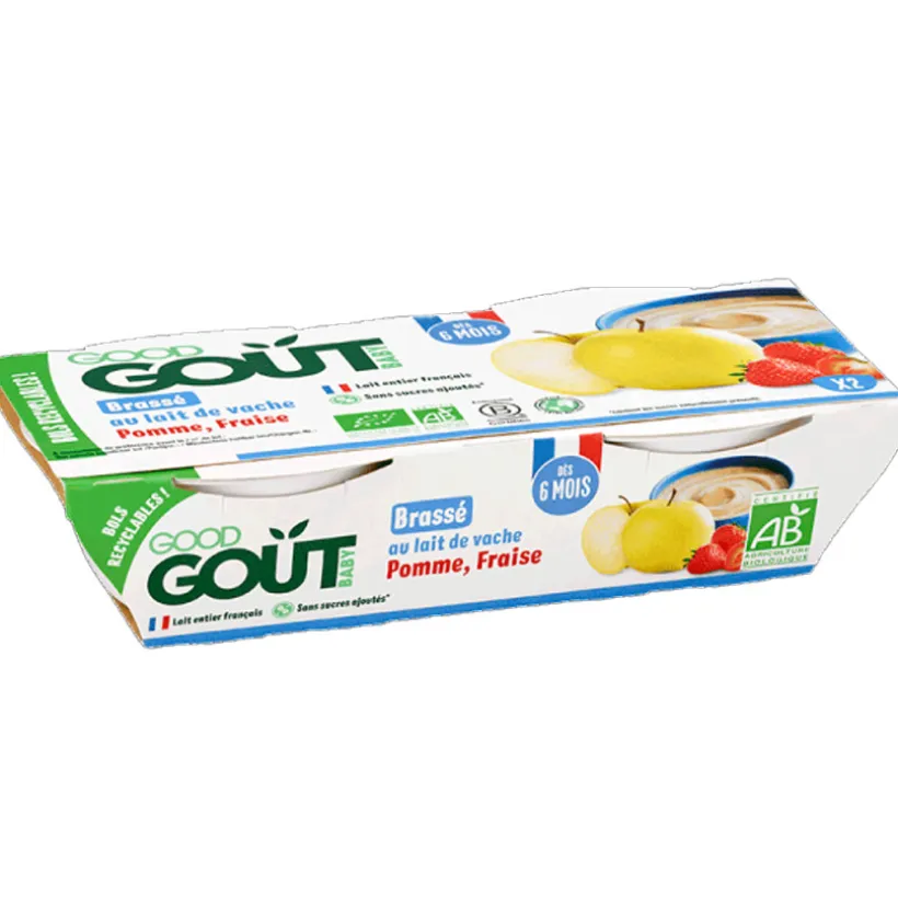 Lot de 2 brassés Pomme & Fraise 100g