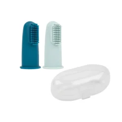 Lot de 2 brosses à dents en silicone - Bleu