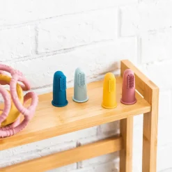 Lot de 2 brosses à dents en silicone - Rose/Ocre