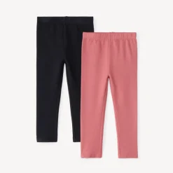 Lot de 2 caleçons en molleton uni pour bébé fille
