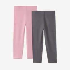 Lot de 2 caleçons longs unis pour bébé fille