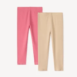 Lot de 2 caleçons longs unis pour bébé fille