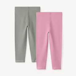 Lot de 2 caleçons longs unis pour bébé fille