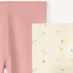 Lot de 2 caleçons uni et imprimé pour bébé fille