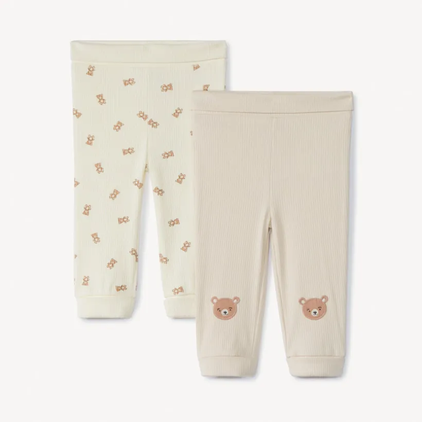 Lot de 2 caleçons évolutifs motifs oursons pour bébé