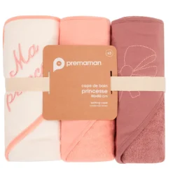 Lot de 3 capes de bain Princesse