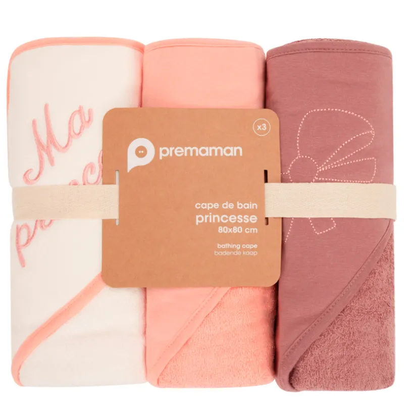 Lot de 3 capes de bain Princesse