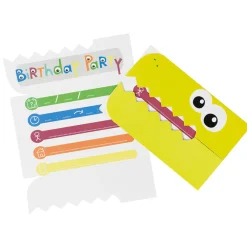 Lot de 10 cartes d'invitation anniversaire Dragon
