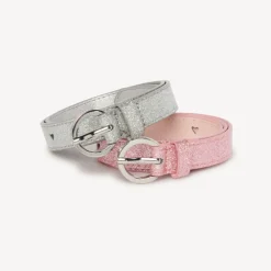 Lot de 2 ceintures pailletées à cœurs pour fille