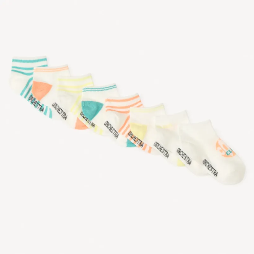Lot de 8 chaussettes courtes unis et à motifs pour bébé garçon