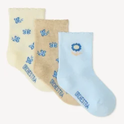 Lot de 3 chaussettes hautes fleuries pour bébé fille