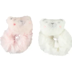 Lot de 2 chouchous tête de nounours pour fille