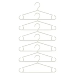 Lot de 6 cintres pour bébé - Blanc