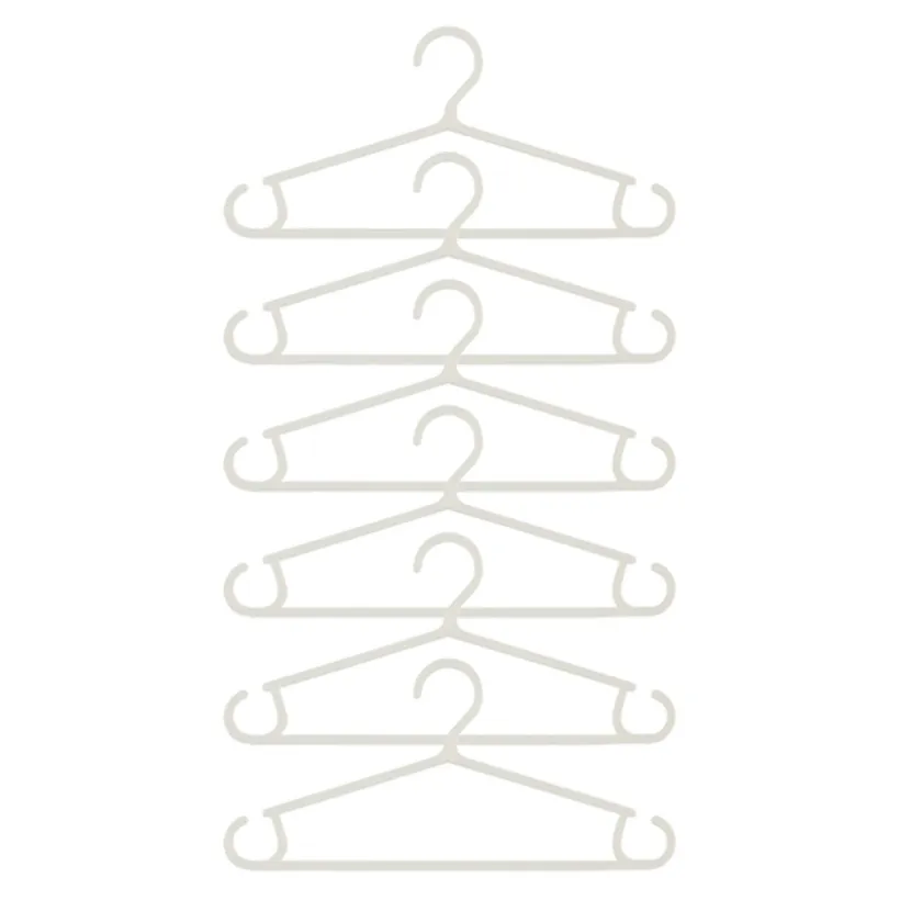 Lot de 6 cintres pour bébé - Blanc