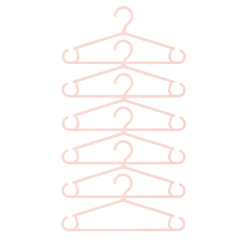 Lot de 6 cintres pour bébé - Rose