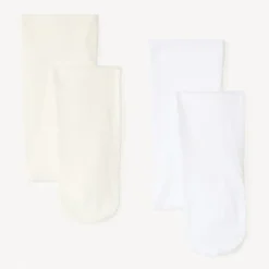 Lot de 2 collants fins unis pour bébé fille