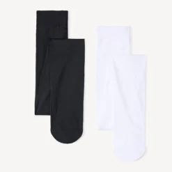 Lot de 2 collants fins unis pour fille