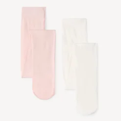 Lot de 2 collants fins unis pour fille