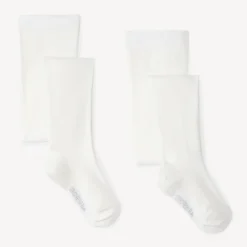 Lot de 2 collants épais unis pour bébé fille