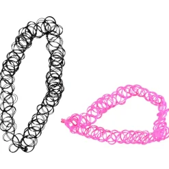 Lot de 2 colliers ras de cou extensibles pour fille