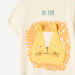 Lot de 2 combinaisons courtes en maille motifs animaux pour bébé garçon