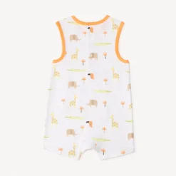 Lot de 2 combinaisons courtes motif safari pour bébé garçon