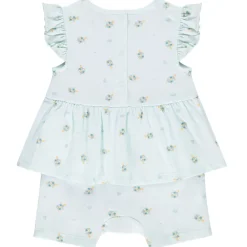 Lot de 2 combishorts effet 2 en 1 motifs tortues pour bébé fille