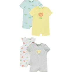 Lot de 4 combishorts fantaisie pour bébé garçon