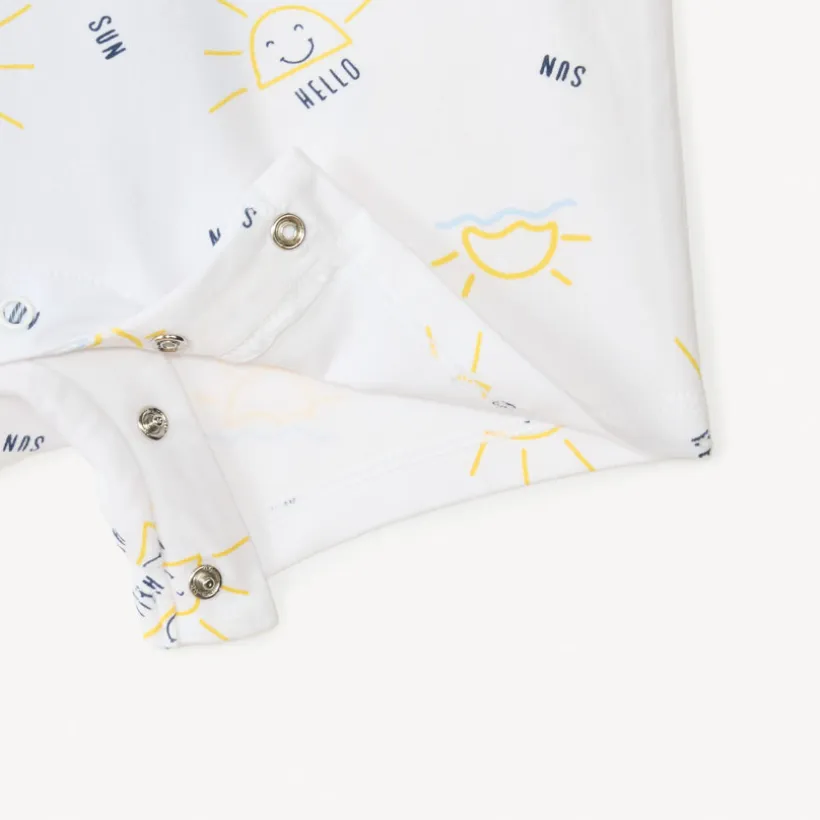 Lot de 2 combishorts motifs soleil pour bébé garçon