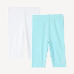 Lot de 2 corsaires unis avec fleurs dorées pour bébé fille