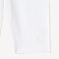 Lot de 2 corsaires unis avec fleurs dorées pour bébé fille