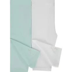 Lot de 2 corsaires unis avec fleurs dorées pour bébé fille