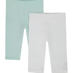 Lot de 2 corsaires unis avec fleurs dorées pour bébé fille