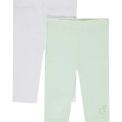 Lot de 2 corsaires unis avec fleurs dorées pour bébé fille