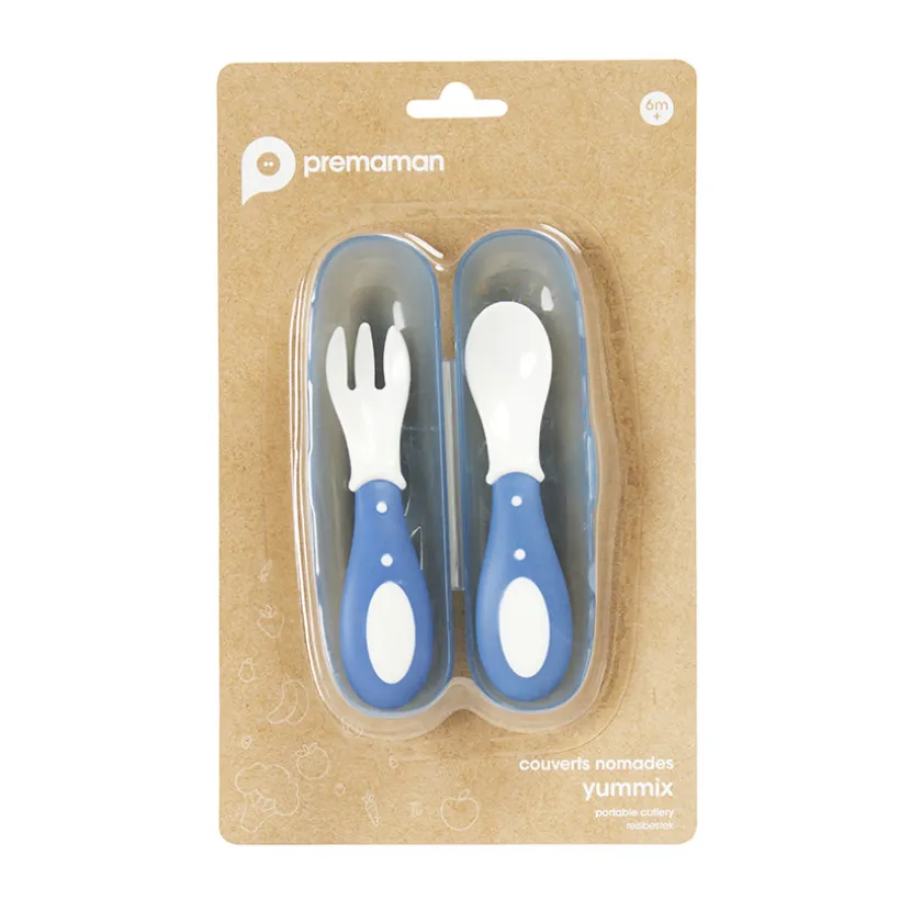 Lot de 2 couverts Miamix bleu