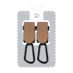 Lot de 2 crochets Icon pour poussette Caramel
