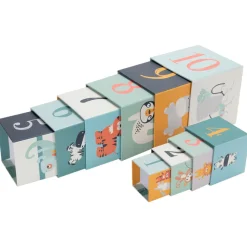 Lot de 10 cubes gigognes à empiler - Happy wild