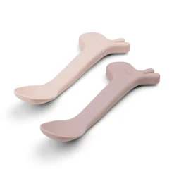 Lot de 2 cuillères en silicone Lalee rose