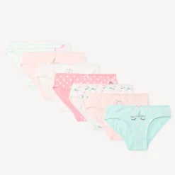 Lot de 7 culottes fantaisie licorne pour fille