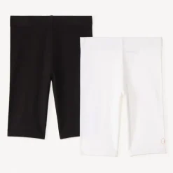 Lot de 2 cyclistes unis en coton pour fille