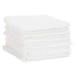 Lot de 6 débarbouillettes éponge 25 x 25 cm