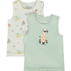 Lot de 2 débardeurs fantaisie en jersey slub pour bébé garçon